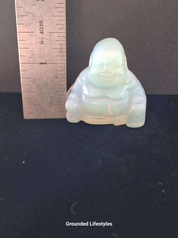 opalite buddha hand-carved gemstone figurine