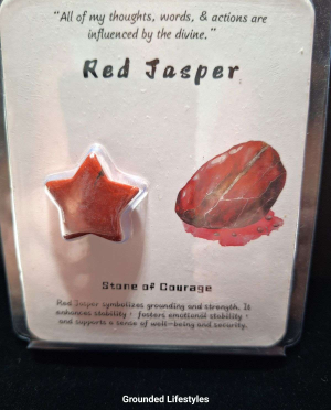 red jasper star stone of courage polished crystal