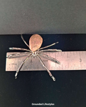 rhodonite gemstone spider decorative figurine