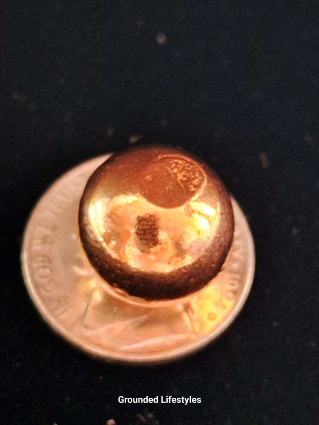 Polished half inch copper mineral sphere