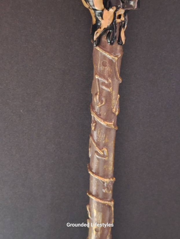 Tiger eye resin wand 12 inch crystal energy tool for focus and grounding