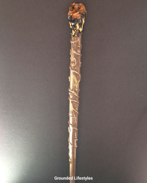 Tiger eye resin wand 12 inch crystal energy tool for focus and grounding