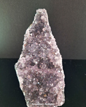 polished Brazilian amethyst cut base 3 inch cluster