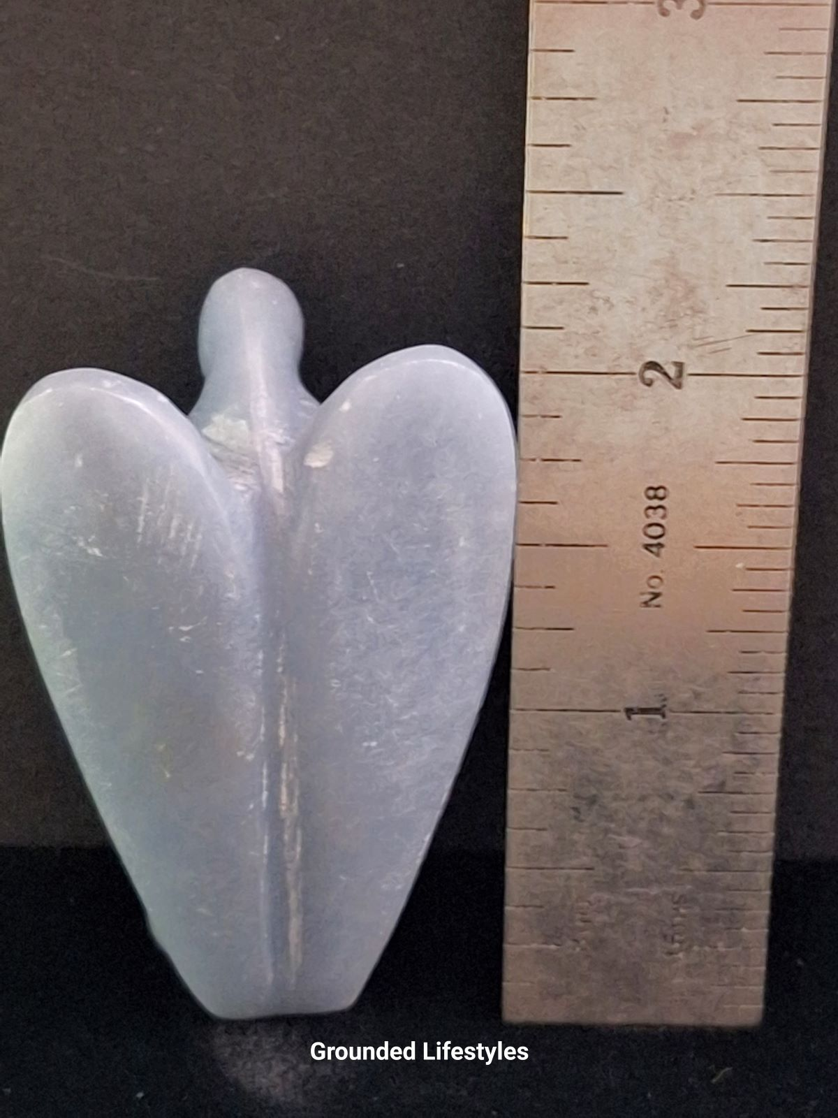 polished angelite angel 2 inch collectible stone figurine