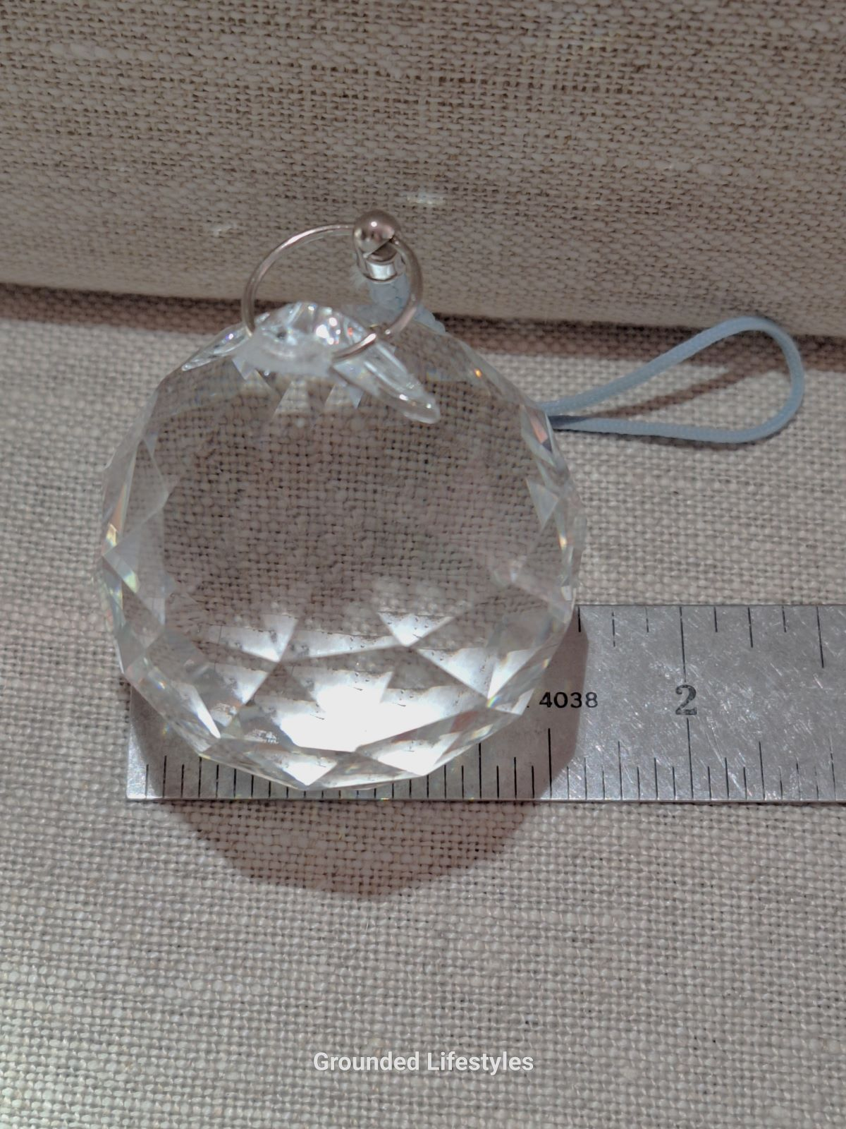 clear faceted glass crystal 1.5 inch for Feng Shui and décor