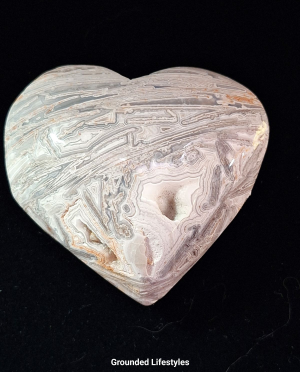 Natural lattice agate specimen showing angular pattern.