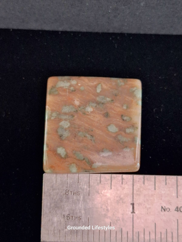 1 inch nundoorite slice from Australia hand polished with green and brown tones