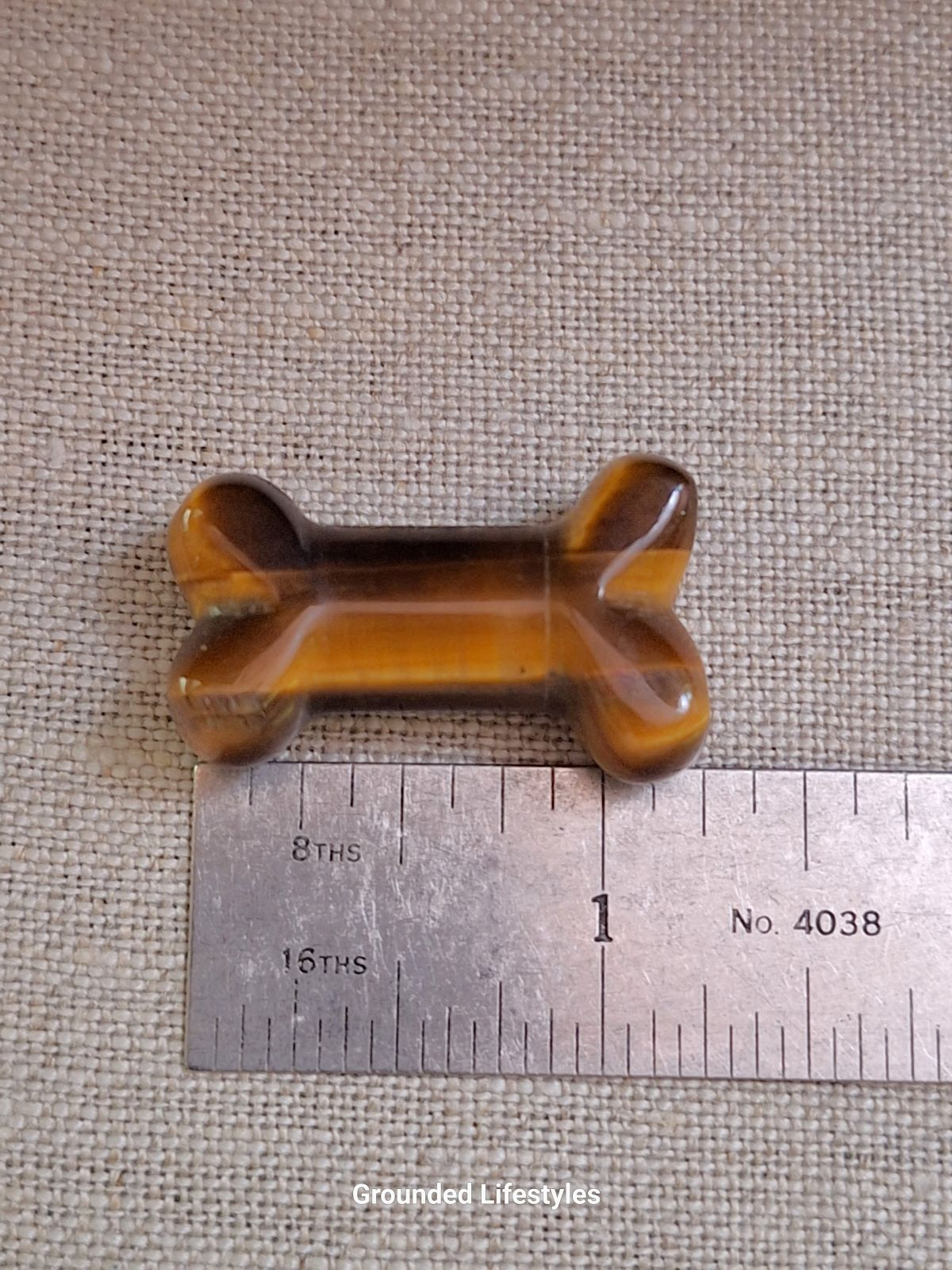 polished tiger eye bone 1.25 inch collectible gemstone figurine