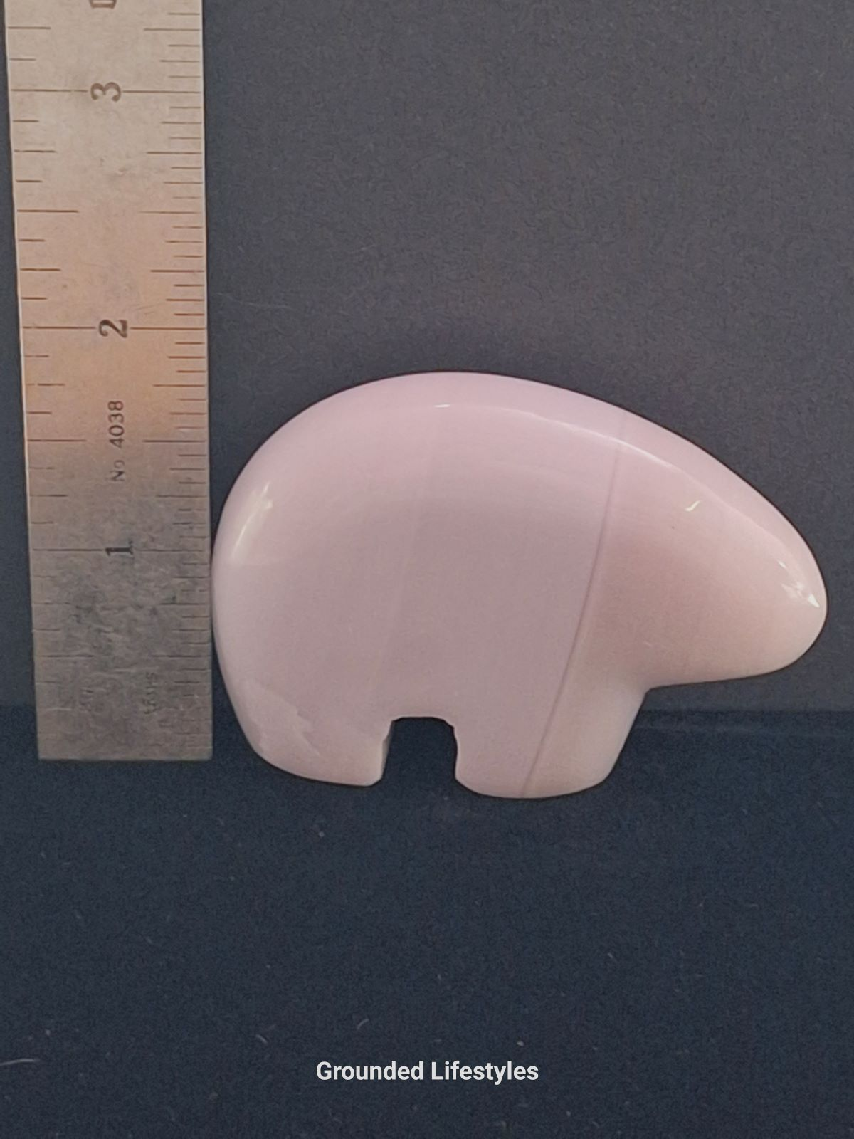 natural yttrium fluorite buffalo 2.5 inch collectible lilac gemstone figurine