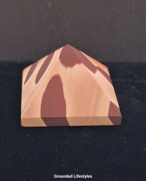 carved zebra rock pyramid 1.25 inch Australian banded siltstone