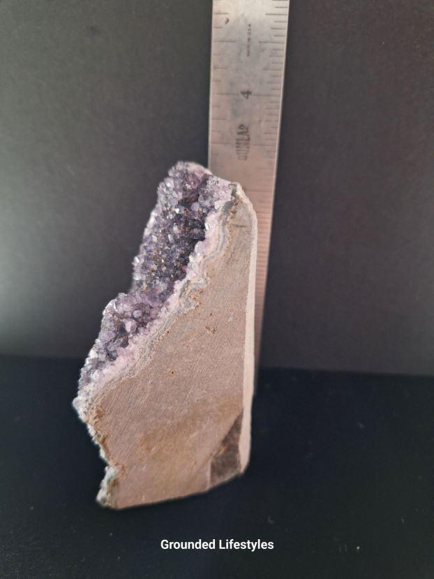 Brazilian black amethyst 3.25 inch upright quartz display