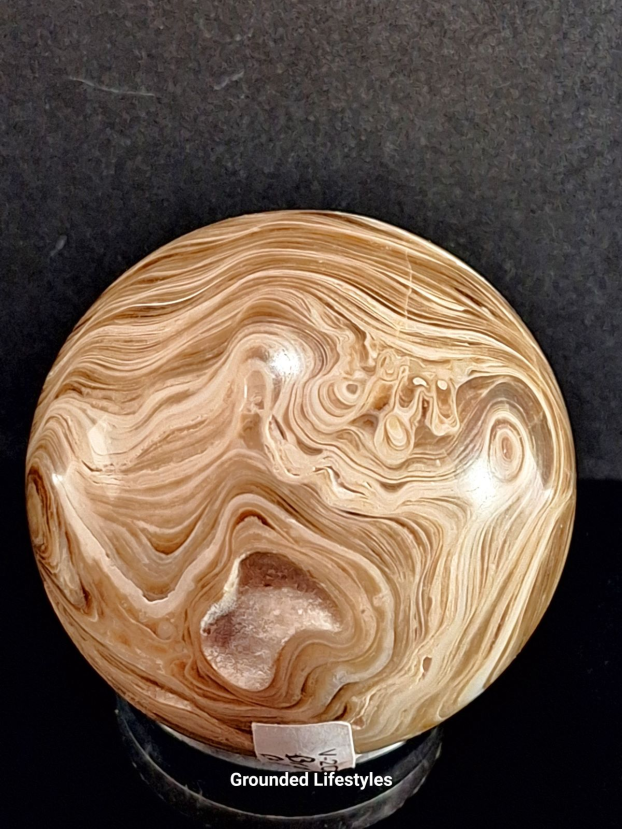 A grade brown calcite sphere 2 inch collector specimen