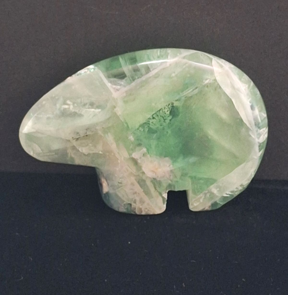 polished green fluorite buffalo 2.5 inch symbolizing strength and renewal