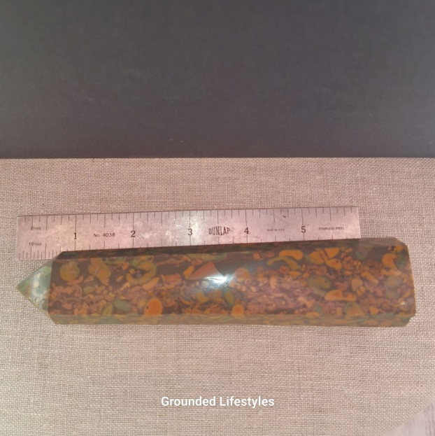 polished fruit jasper point 6.25 inch from Madagascar