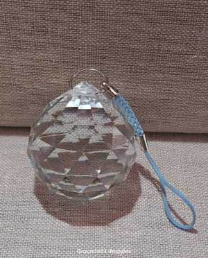 clear faceted glass crystal 1.5 inch for Feng Shui and décor