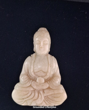 2.50 inch white jade Buddha carved in China