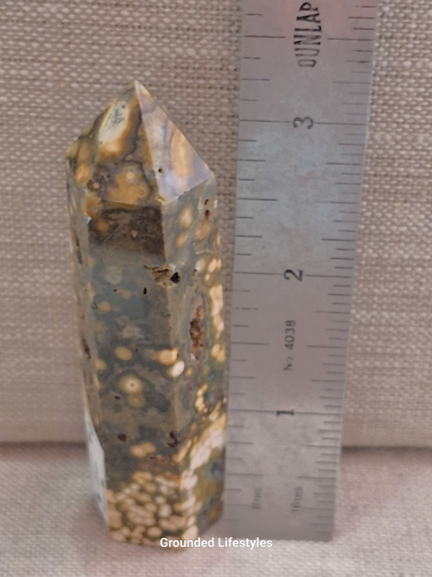 Madagascar ocean jasper point 3.50 inch polished crystal