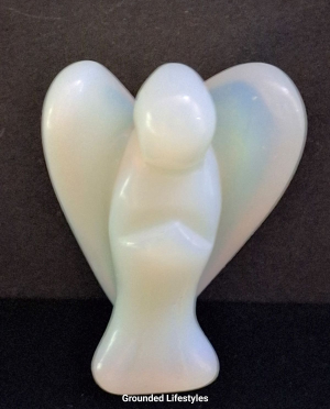 iridescent opalite angel figurine 2 inch symbolizing calm and clarity