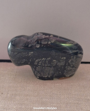 polished Picasso jasper buffalo carving 1.75 inch stone figure