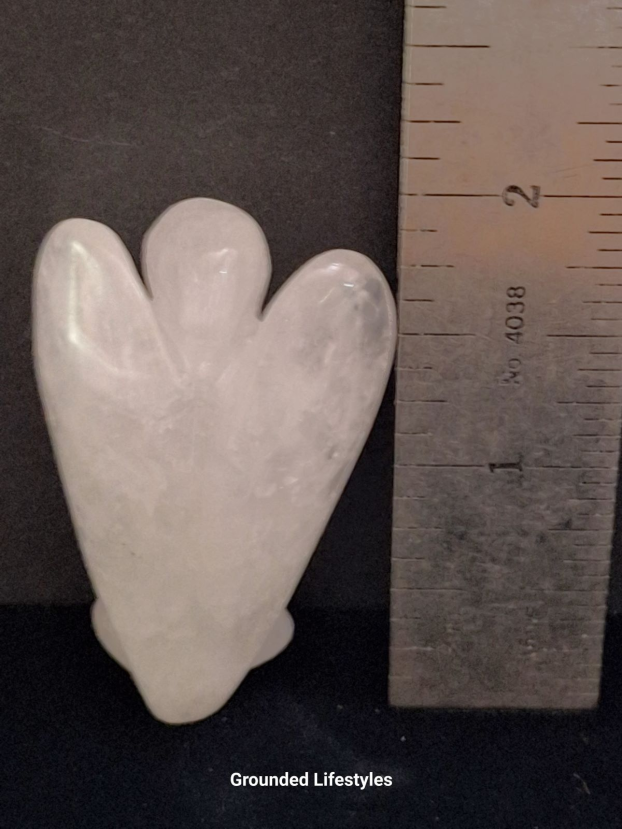 polished quartz angel 2 inch collectible transparent gemstone figurine