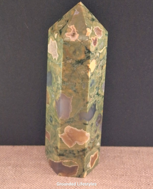 polished rainforest jasper point 3.75 inch Australia