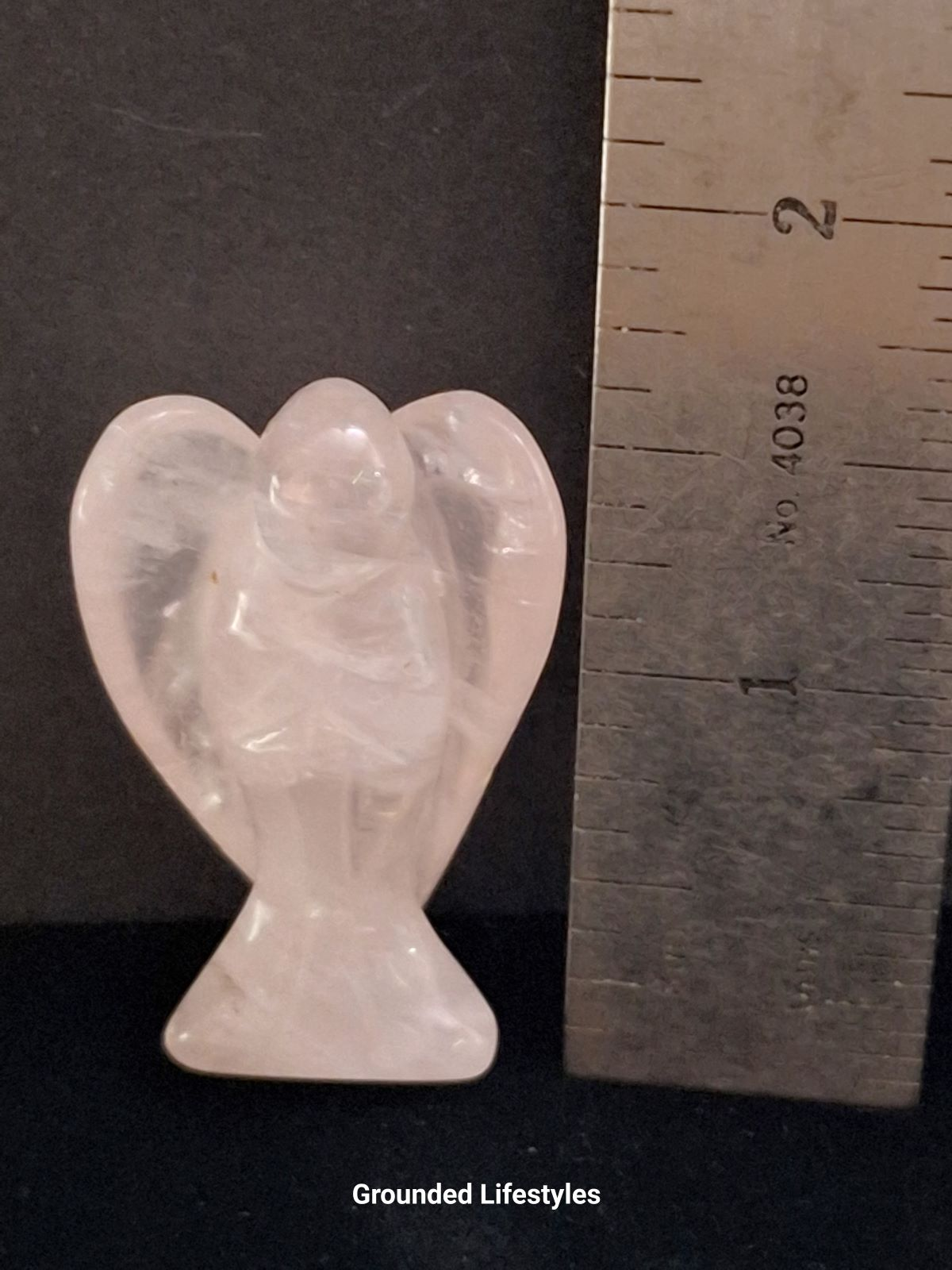 natural rose quartz angel 1.5 inch collectible pink gemstone figurine
