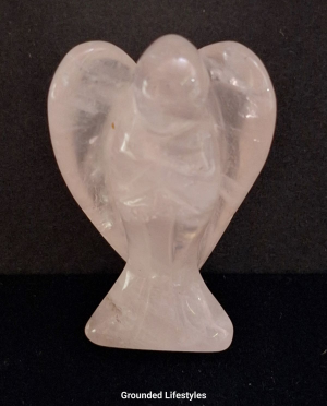 natural rose quartz angel 1.5 inch collectible pink gemstone figurine