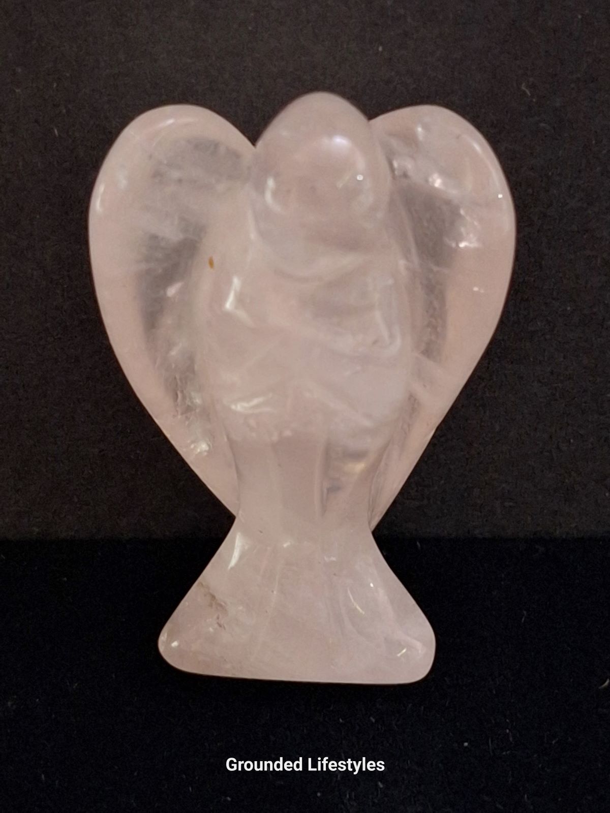 natural rose quartz angel 1.5 inch collectible pink gemstone figurine