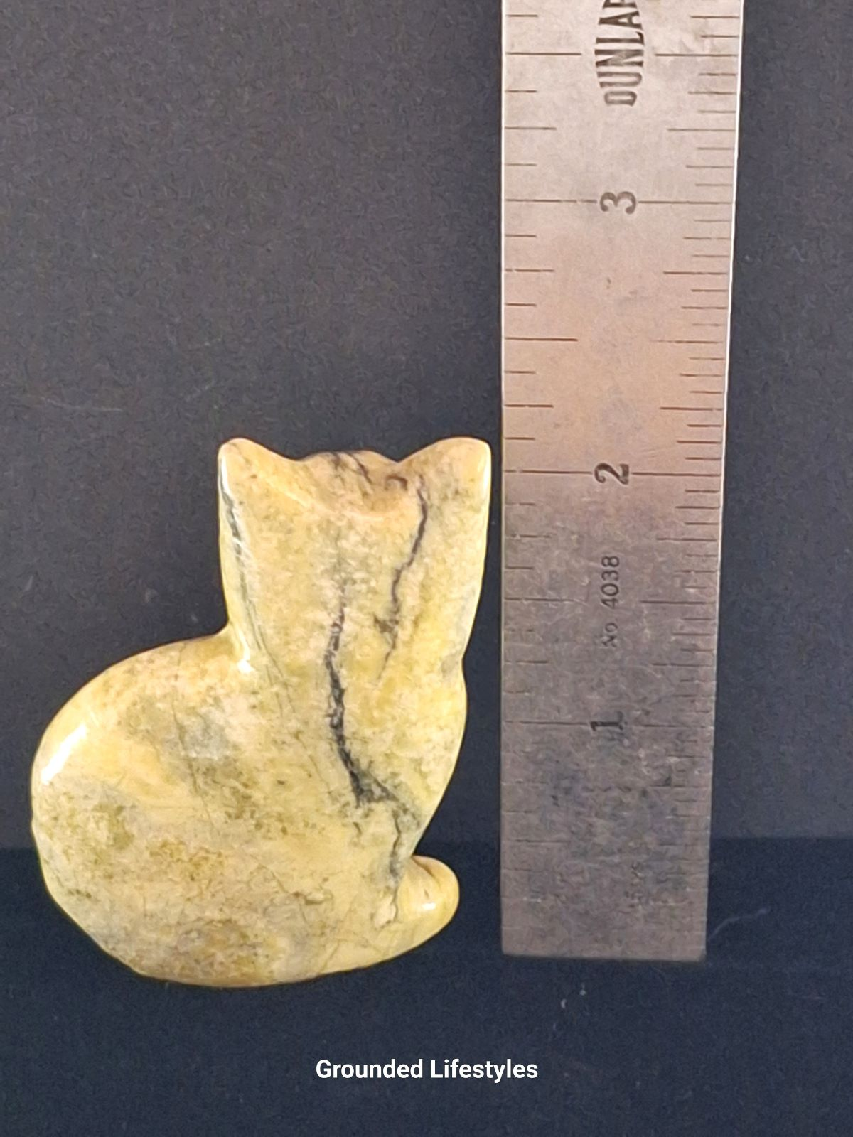 polished seraphinite cat carving 2.25 inch gemstone figurine