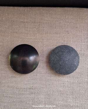 Shungite and soapstone pocket harmonizer set 1 inch.