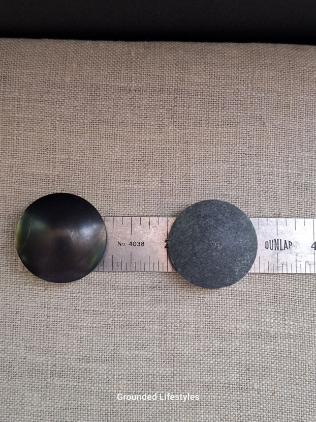 Shungite and soapstone pocket harmonizer set 1 inch.