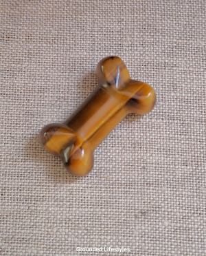 polished tiger eye bone 1.25 inch collectible gemstone figurine