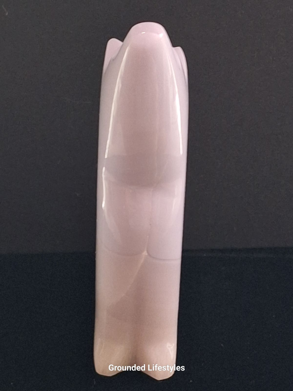 natural yttrium fluorite coyote 3.75 inch collectible lilac gemstone figurine