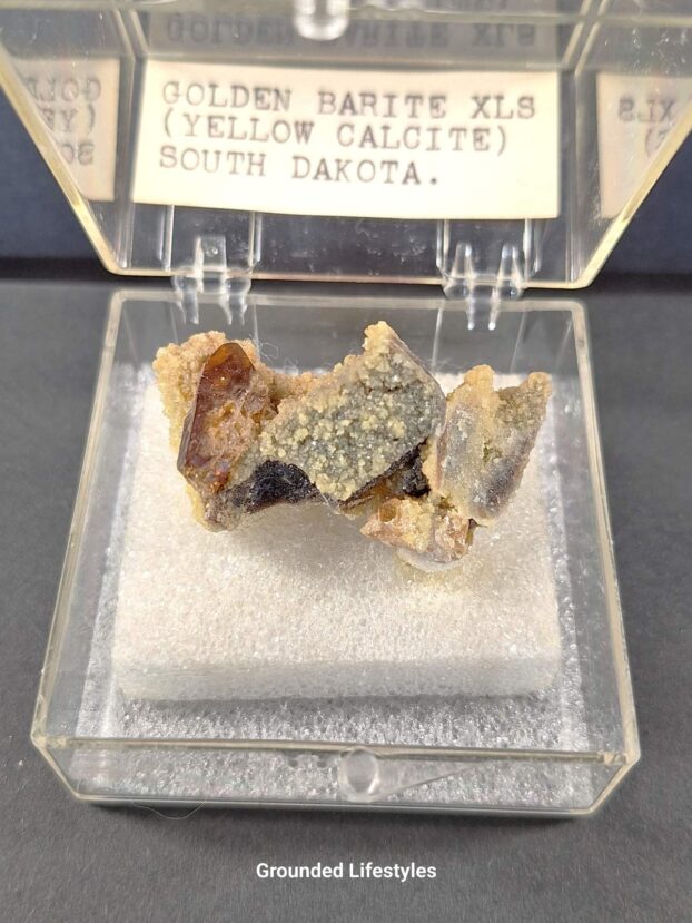 Golden Barite with Yellow Calcite – Elk Creek, South Dakota