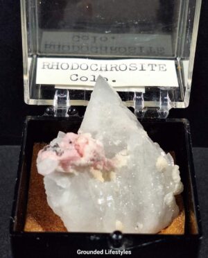 Rhodochrosite with Quartz – American Tunnel, Silverton, Colorado