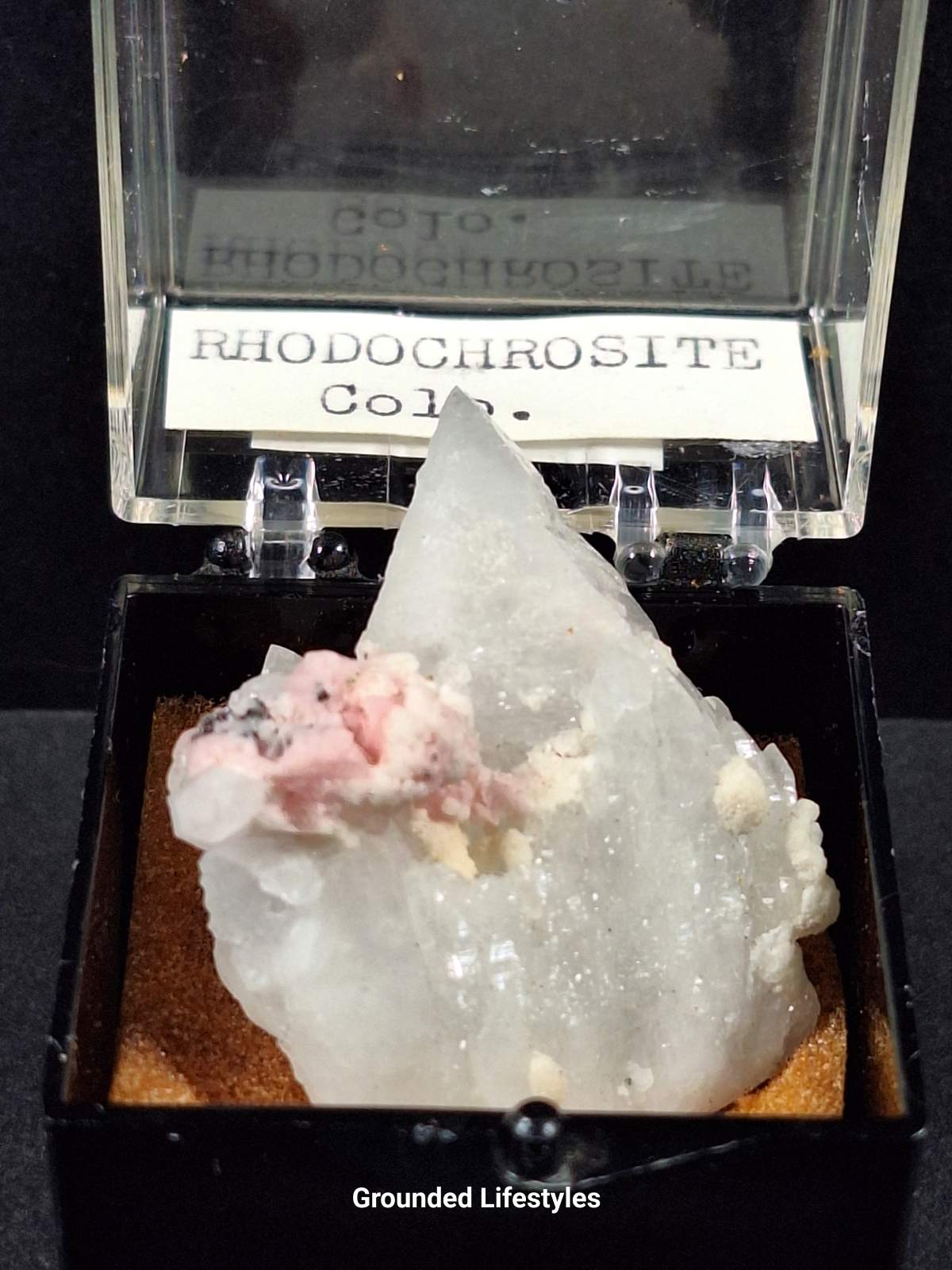 Rhodochrosite with Quartz – American Tunnel, Silverton, Colorado
